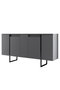 Hanah Home Conjunto de Muebles de Salón Luxe en Nogal y Negro